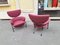 Armchairs in Burgundy by Franco Albini for Cassina, 1990s, Set of 2 2