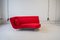 Divano modulare Yang in tessuto rosso Kvadrat Divina di Ligne Roset, 2006, set di 4, Immagine 13