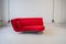 Modulares Yang Sofa aus rotem Kvadrat Divina Stoff von Ligne Roset, 2006, 4er Set 13