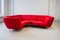 Yang Modular Sofa in Red Kvadrat Divina Fabric from Ligne Roset, 2006, Set of 4 9