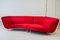 Sofá modular Yang de tela Kvadrat Divina roja de Ligne Roset, 2006. Juego de 4, Imagen 5