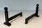 Modernist Steel and Wrought Iron Chenets, 1950s, Set of 2 6