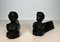 Italian Female Chenets in Cast Iron, France, 1950s, Set of 2, Image 3