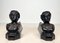 Italian Female Chenets in Cast Iron, France, 1950s, Set of 2 1