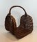 Vintage Rattan Log Holder 2