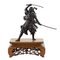 Scultura in bronzo di Guerriero Samurai, Giappone, fine XIX secolo, Immagine 1