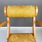 Italienischer moderner Stuhl aus gelbem Stoff & Holz von Bros/S, 1980er 5