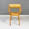 Italian Modern Yellow Fabric and Wooden Chair from Bros/S, 1980s 4