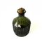 Vintage Green Glass Decanter with Cork and Brass Lid from Skruf, Sweden 5