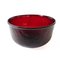 Vintage Large Pressed Red Glass Bowl, Sweden, 1960s 1