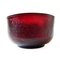 Vintage Large Pressed Red Glass Bowl, Sweden, 1960s 2