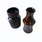 Vaso vintage in ceramica smaltata marrone e nera fatto a mano di Gabriel, Immagine 3