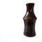 Vase Vintage Fait Main en Céramique Vernie Marron-Noir de Gabriel 1