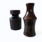 Vintage Handmade Brown-Black Glazed Ceramic Vase from Gabriel 2