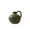 Small Vintage Round Green Ceramic Vase with Handle from Bo Fajans, Sweden 1