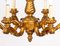 Antique Italian Giltwood Six Branch Chandeliers, 1920s, Set of 2 12