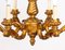 Lampadari antichi in legno dorato a sei rami, Italia, anni '20, set di 2, Immagine 12