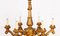 Lampadari antichi in legno dorato a sei rami, Italia, anni '20, set di 2, Immagine 7