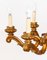Lámparas de araña italianas antiguas de madera dorada, años 20. Juego de 2, Imagen 10