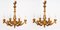 Antique Italian Giltwood Six Branch Chandeliers, 1920s, Set of 2 14