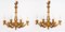 Lampadari antichi in legno dorato a sei rami, Italia, anni '20, set di 2, Immagine 14