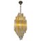 Murano Amber and Clear Glass Pendant Light from Venini, 1960s 1