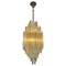 Murano Amber and Clear Glass Pendant Light from Venini, 1960s, Image 1
