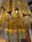 Lampada a sospensione in vetro di Murano ambrato e trasparente di Venini, anni '60, Immagine 7