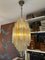 Lámpara colgante de Murano en ámbar y vidrio claro de Venini, años 60, Imagen 8