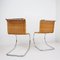 Chrome and Wicker Cantilever Chairs in the style of Mies van der Rohe, Set of 2, Image 3