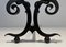 Wrought Iron Chenets with Snakes in the style of Edgar Brandt, 1950s, Set of 2 11