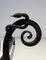 Chenets in ferro battuto con serpenti nello stile di Edgar Brandt, anni '50, set di 2, Immagine 10