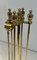Neoclassical Brass Fire Set, 1970s, Image 4