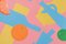 Bottles and Falling Citrus Fruits, Pink, Yellow and Blue Silhouette Patterns 7