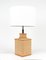 Lampe de Bureau Mid-Century en Rotin, Osier et Laiton dans le style de Vivai Del Sud, Italie, 1960s 4