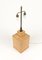 Lámpara de mesa Mid-Century de ratán, mimbre y latón al estilo de Vivai Del Sud, Italia, años 60, Imagen 11