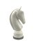 Escultura de caballo de ajedrez de resina blanca, Italia, años 70, Imagen 16