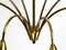 Large Mid-Century 9-Armed Brass Chandelier with Opal Glass Shades, 1950s, Image 7