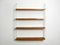 Shelf with 2 White Ladders and 4 Shelves in Oak Veneer by Nils Nisse Strinning, 1960s 1