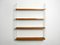 Shelf with 2 White Ladders and 4 Shelves in Oak Veneer by Nils Nisse Strinning, 1960s, Image 1