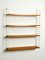 Shelf with 2 White Ladders and 4 Shelves in Oak Veneer by Nils Nisse Strinning, 1960s, Image 13