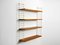 Shelf with 2 White Ladders and 4 Shelves in Oak Veneer by Nils Nisse Strinning, 1960s 2