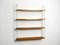 Shelf with 2 White Ladders and 4 Shelves in Oak Veneer by Nils Nisse Strinning, 1960s 3