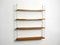 Shelf with 2 White Ladders and 4 Shelves in Oak Veneer by Nils Nisse Strinning, 1960s, Image 3