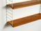 Shelf with 2 White Ladders and 4 Shelves in Oak Veneer by Nils Nisse Strinning, 1960s, Image 6