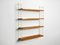 Shelf with 2 White Ladders and 4 Shelves in Oak Veneer by Nils Nisse Strinning, 1960s 16