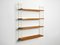 Shelf with 2 White Ladders and 4 Shelves in Oak Veneer by Nils Nisse Strinning, 1960s, Image 16