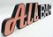 Ally Bar Advertising Letters in Sheet Metal and Acrylic Glass, 1960s, Set of 7 2