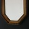 Vintage Mirror in Golden Wooden Octagonal Frame, Italy, 1950s, Image 6