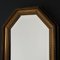 Vintage Mirror in Golden Wooden Octagonal Frame, Italy, 1950s, Image 11